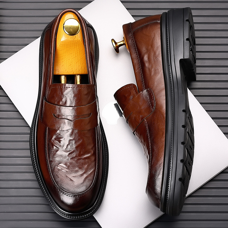 Men's leather shoes for casual - Men Formal Wear Dress ulasan dan harga