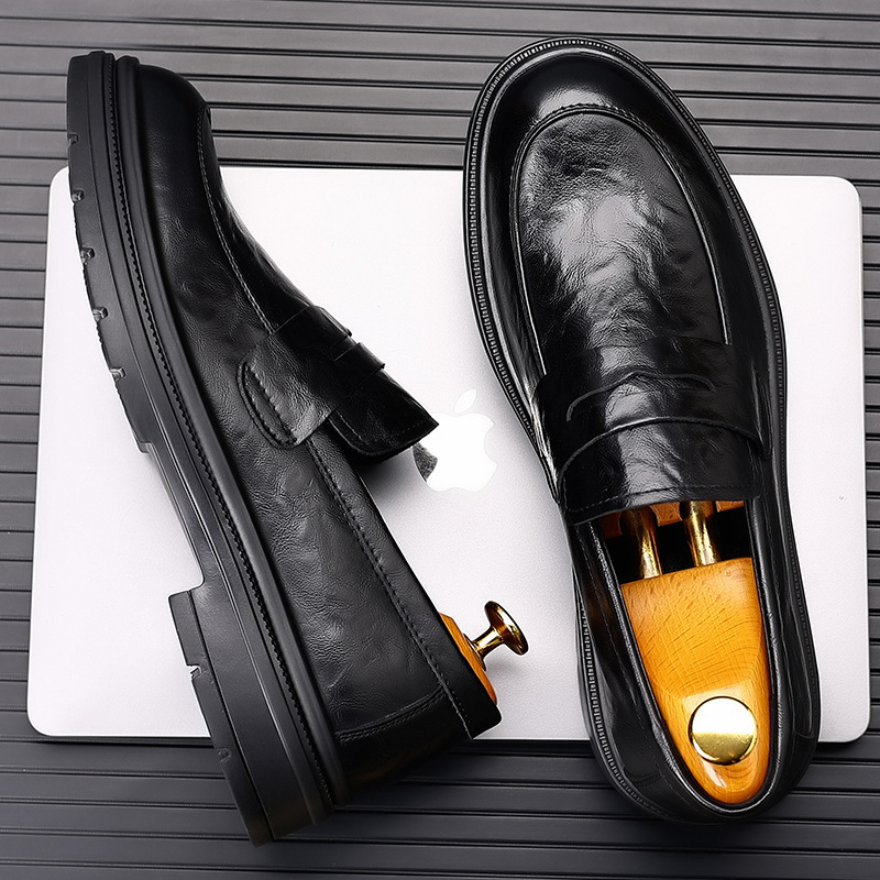 Men's leather shoes for casual - Men Formal Wear Dress ulasan dan harga