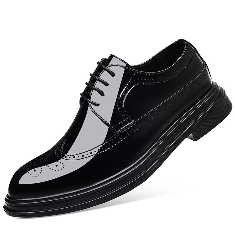 Men's Patent Leather Brogue Dr - Patent Leather Oxford ulasan dan harga