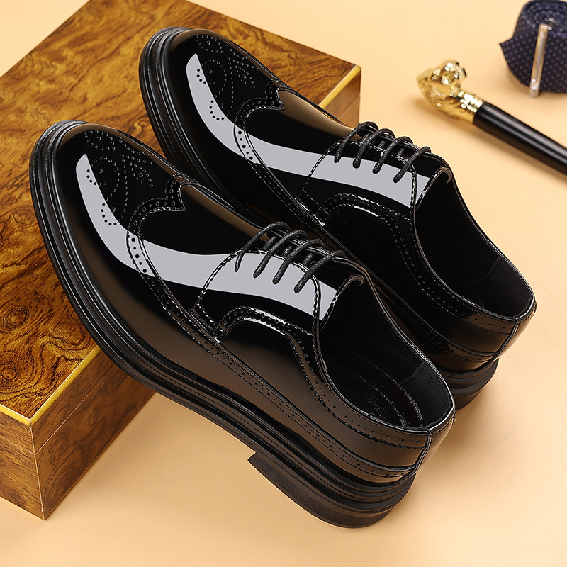 Men's Patent Leather Brogue Dr - Patent Leather Oxford ulasan dan harga