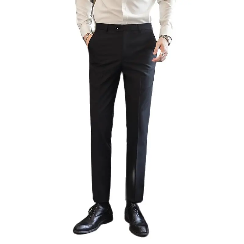 Solid Color Men's Suit Pants,  - Men Formal Wear Outfits ulasan dan harga