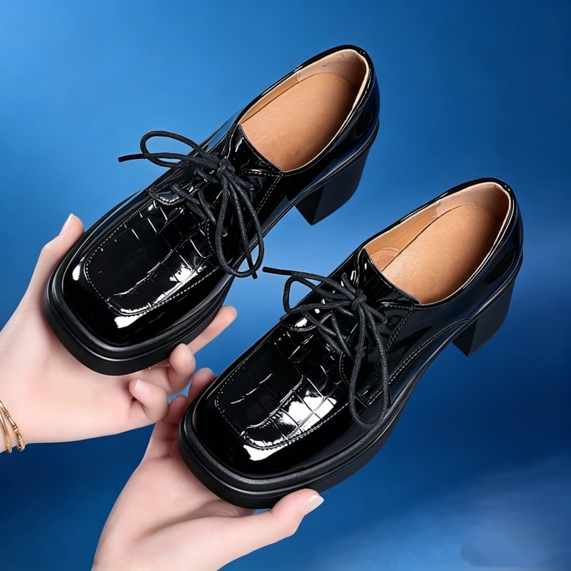 6.5cm Elegant Comfortable Deep - Patent Leather Oxford ulasan dan harga