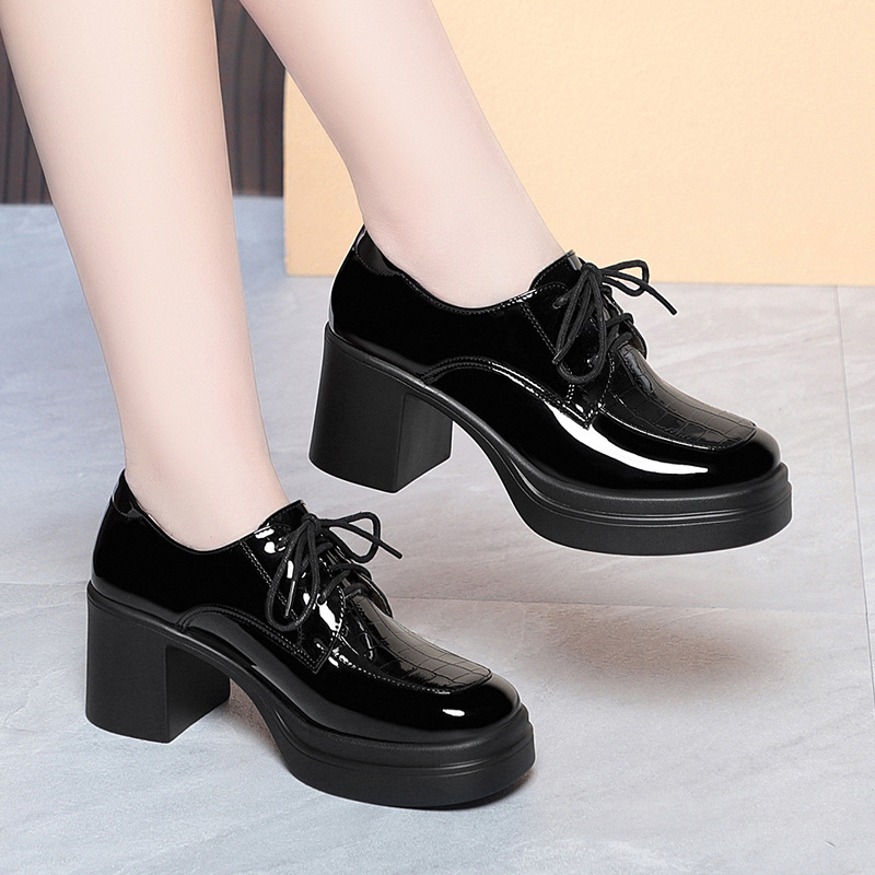 6.5cm Elegant Comfortable Deep - Patent Leather Oxford ulasan dan harga