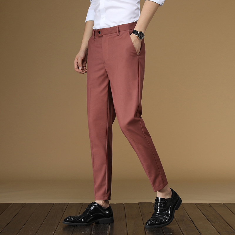 Summer Suit Pants Men Red Blac - Men Formal Wear Dress ulasan dan harga