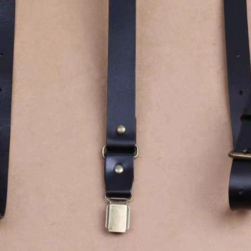 39BD Classical PU Leather Susp - Men'S Formal Wear With Suspenders ulasan dan harga