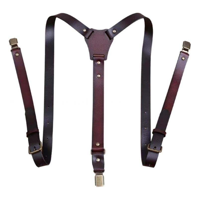 39BD Classical PU Leather Susp - Men'S Formal Wear With Suspenders ulasan dan harga
