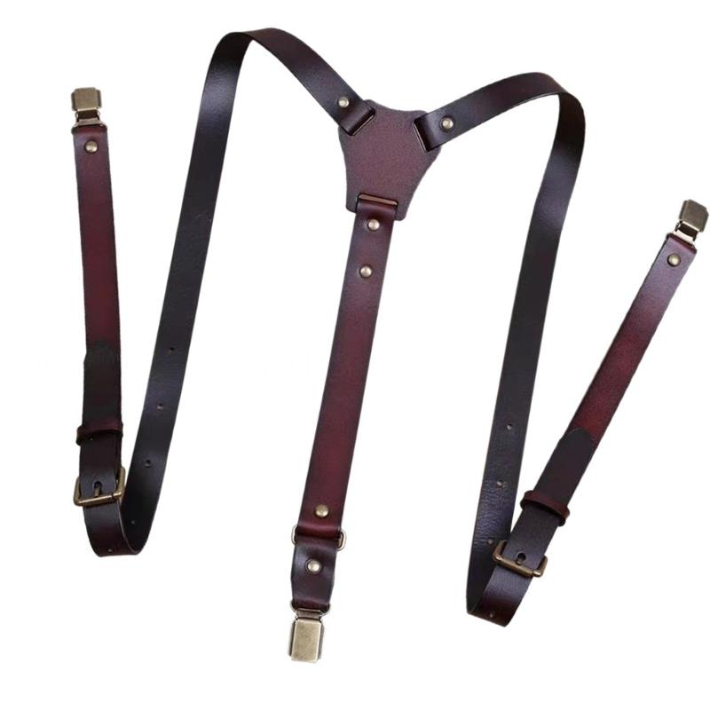 39BD Classical PU Leather Susp - Men'S Formal Wear With Suspenders ulasan dan harga