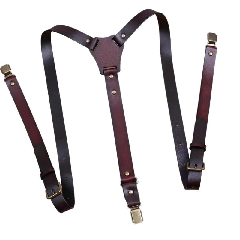 39BD Classical PU Leather Susp - Men'S Formal Wear With Suspenders ulasan dan harga