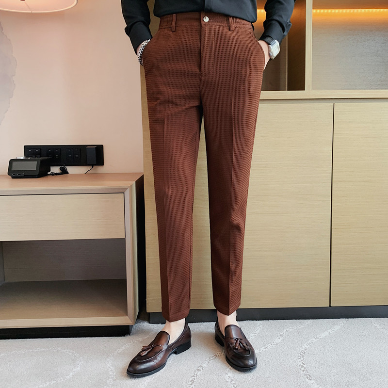 2024 Autumn New Waffle Stretch - Men'S Used Formal Wear ulasan dan harga