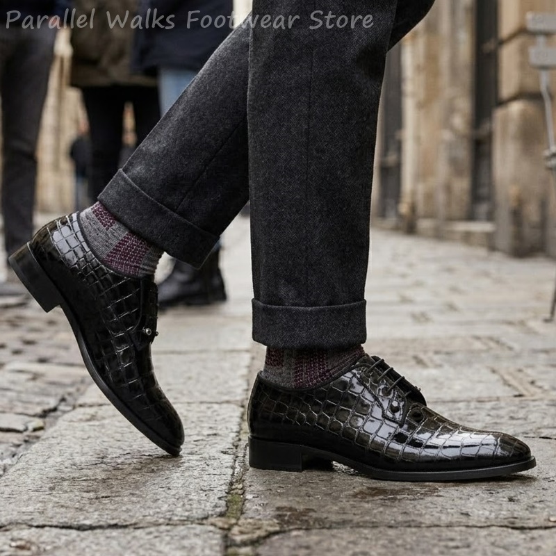 Men Patent Leather Oxford Shoe - Patent Leather Oxford ulasan dan harga