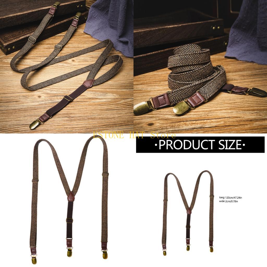 49MF 3 Clip Men Suspenders Ela - Men'S Formal Wear With Suspenders ulasan dan harga