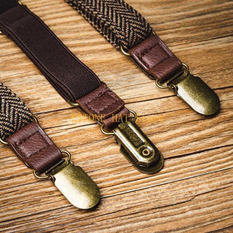 49MF 3 Clip Men Suspenders Ela - Men'S Formal Wear With Suspenders ulasan dan harga