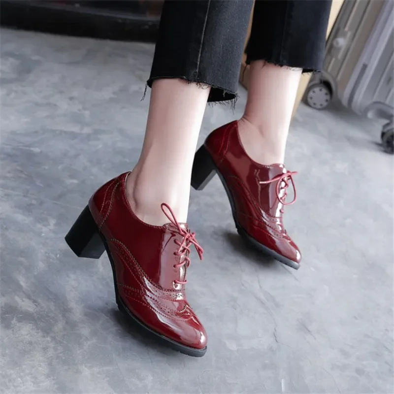 British Women's Oxfords Blue R - Patent Leather Oxford ulasan dan harga