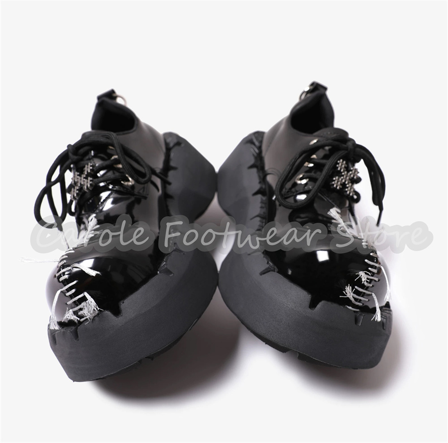 Male Chunky Bottom Heigh Incre - Patent Leather Oxford ulasan dan harga
