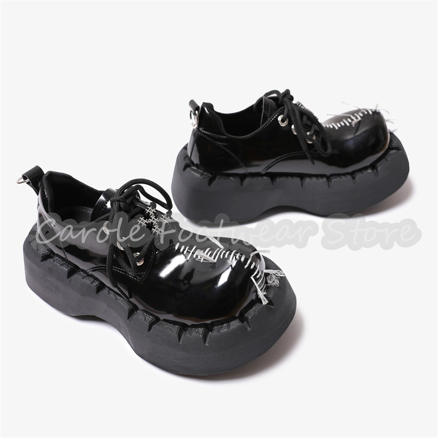 Male Chunky Bottom Heigh Incre - Patent Leather Oxford ulasan dan harga