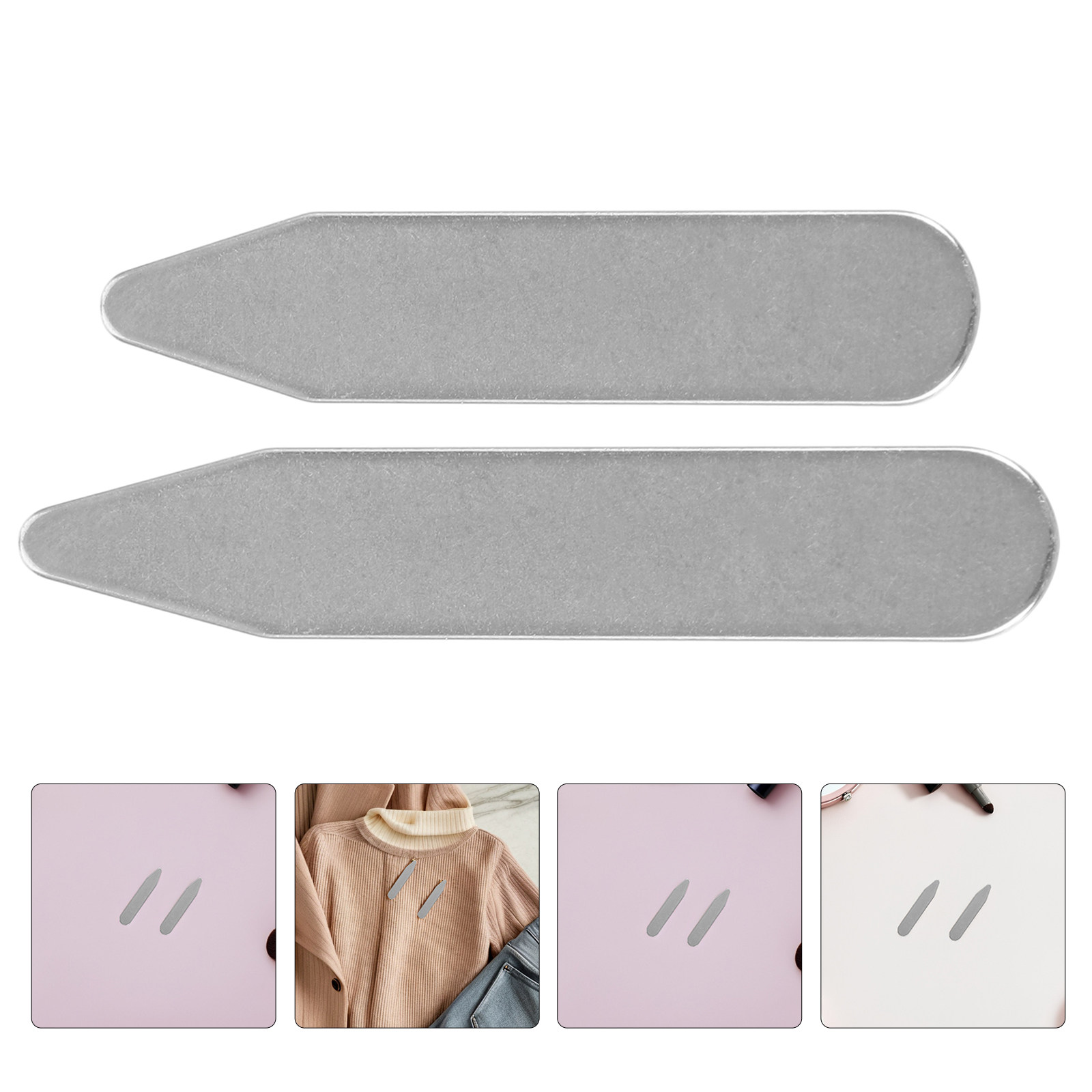 Stainless Steel Collar Stays f - Men Formal Wear Dress ulasan dan harga