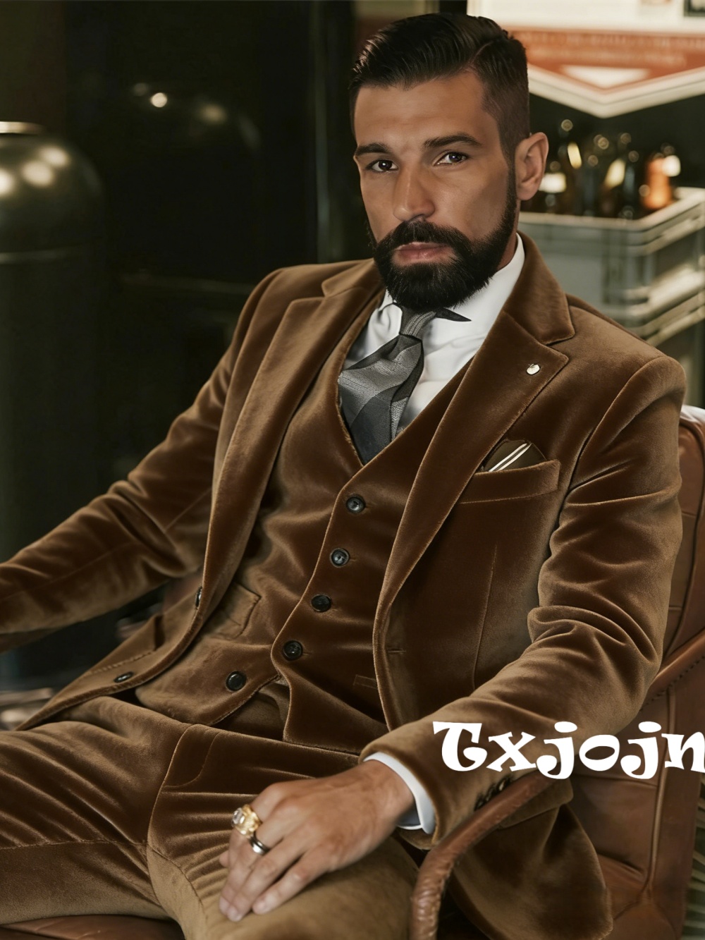 Men's Velvet Suits 3 Pieces Da - Men Formal Wear Outfits ulasan dan harga