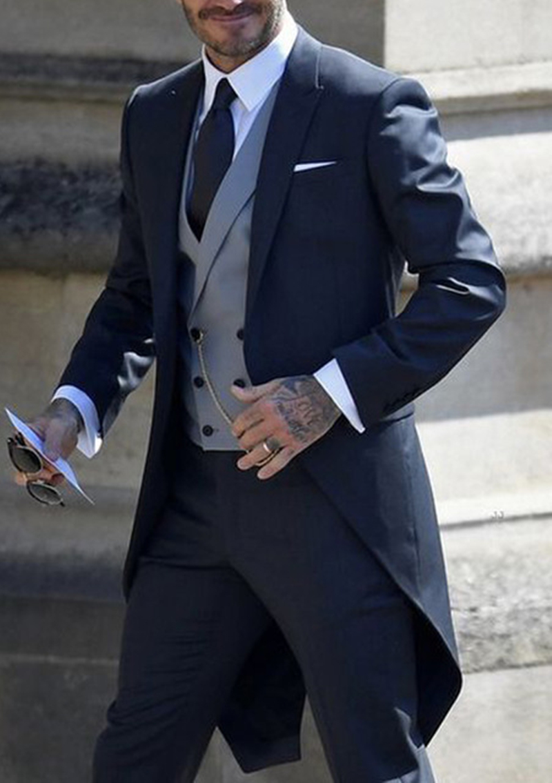 Navy Men Tuxedos Tailcoat Form - Men'S Used Formal Wear ulasan dan harga
