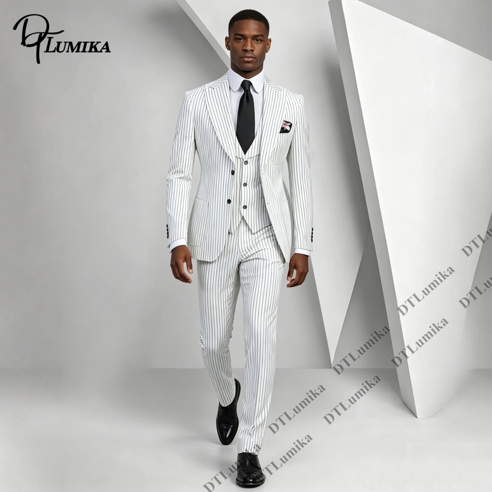 Men's Classic Pinstripe Suit 3 - Men Formal Wear Outfits ulasan dan harga