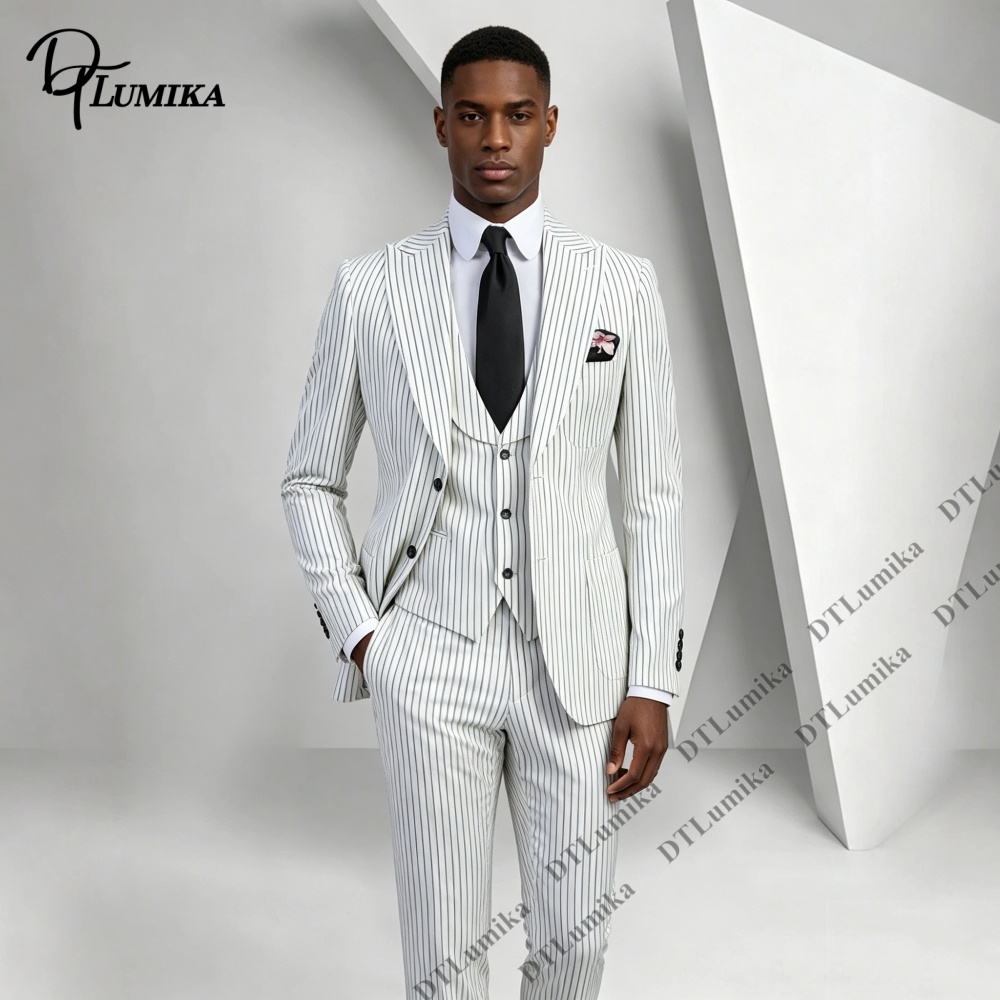Men's Classic Pinstripe Suit 3 - Men Formal Wear Outfits ulasan dan harga