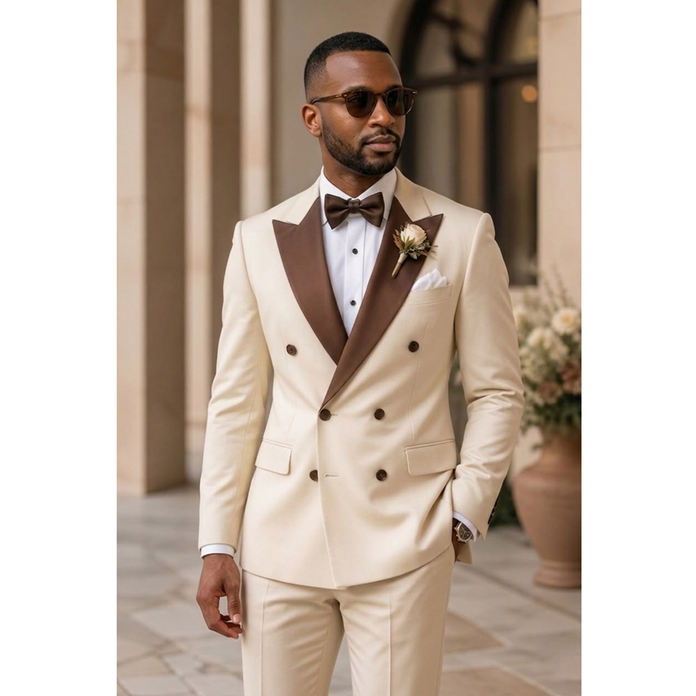 Men Double Breasted Tuxedo Sui - Men Formal Wear Outfits ulasan dan harga